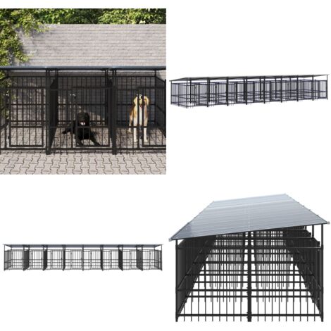 Welpenauslauf 100cm Hoch Tidyard Outdoor Hundezwinger Mit Überdachung Hundehütte Hundekäfig Hundehütte Hundehaus Hundehütte Outdoor Winterfest
