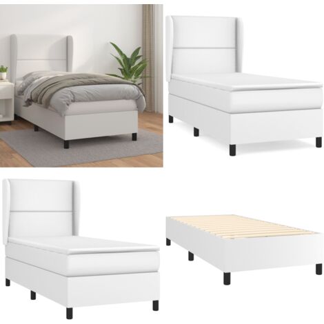 Elegantes Weisses Bett 100x200 Ebenbild