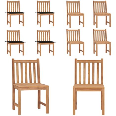 Gartenstühle 4 Stk. mit Kissen Massivholz Teak - Gartensessel - Gartenmöbel - Outdoormöbel - Teakholz Gartenmöbel - Esszimmerstühle - Home & Living (1/5)