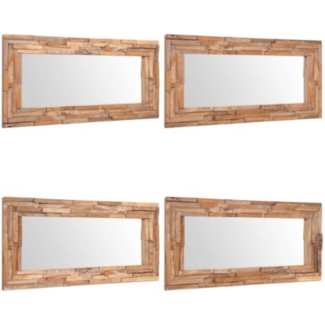 COSTWAY Rattan Wandspiegel 90x60 Cm – Mit Holzrahmen & Haken, Horizontal/vertikal Montierbar, Boho-Deko Für Wohnzimmer & Bad