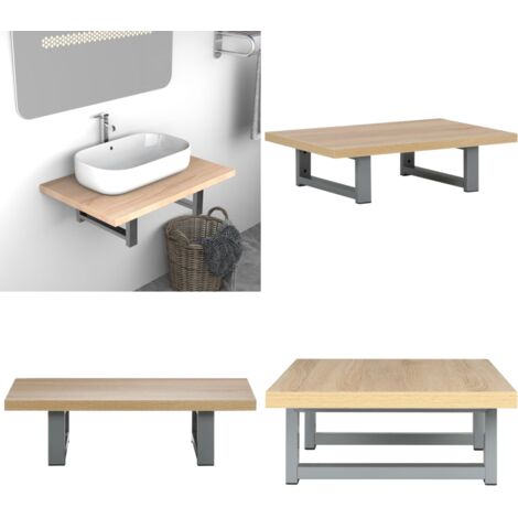 Badmöbel Eichenbraun 60×40×16,3 cm - Badezimmerwandregal - Eicheneffekt - Badregale - Badmöbeln - Stauraum Im Badezimmer - Home & Living