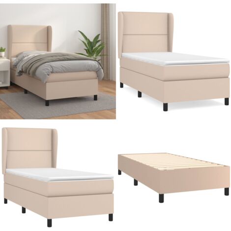 Boxspringbett Matratze Cappuccino-Braun 100x200cm Kunstleder