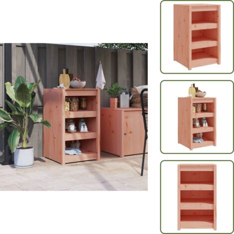 The Living Store Outdoor-Küchenschrank 55x55x92 cm Massivholz Douglasie - Gartenmöbel - Holzmöbel - Außengrill - Küchenausstattung - Esstischset (1/5)