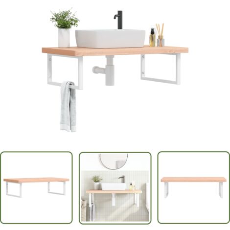 Dewppxi Saugnapf Badezimmer Regal Aus Walnuss - Waschbecken Organizer Ohne Bohren 40cm