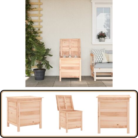 Gartentruhe 50x49x56,5 cm Massivholz Tanne - Holz Gartenbox - Außenaufbewahrung - Gartenmöbel - Gartenorganisation - Tannenholz Gartentruhe (1/5)