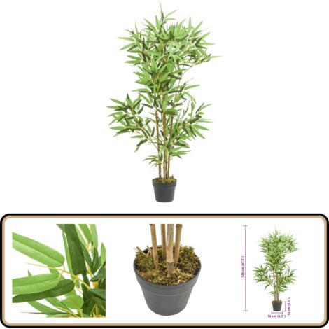 Bambusbaum Knstlich 552 Bltter 120 cm Grn - Bambus Baum - Kunstrasen - Pflanzen  Deko - Indoor Pflanzen - Wohnaccessoires
