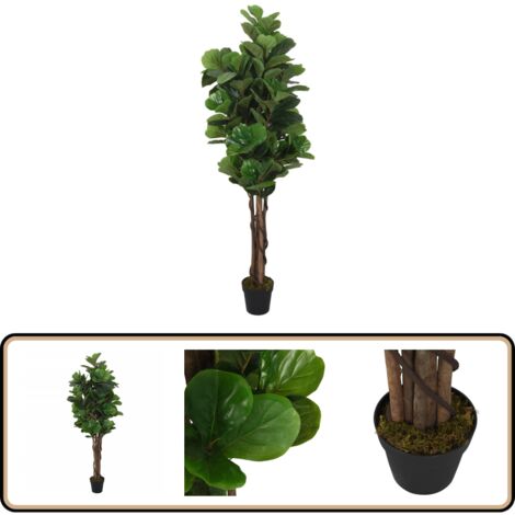 Feigenbaum Künstlich 96 Blätter 80 cm Grün - Kunstpflanzen - Feigenbaum - Künstlicher Baum - Pflanzen Dekorativ - Wohnaccessoires (1/5)
