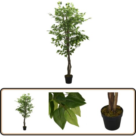 Ficusbaum Künstlich 1008 Blätter 180 cm Grün - Künstlicher Ficusbaum - Fikusbaum Indoor - Pflanzen Dekor - Grüne Pflanze - Kunstpflanzen (1/5)