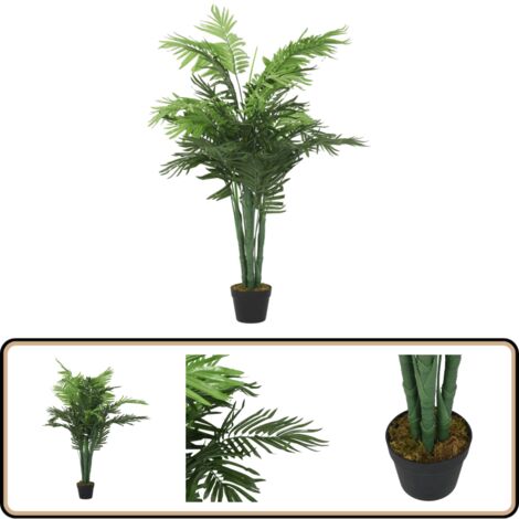 Palme Künstlich 28 Blätter 120 cm Grün - Kunstpalme - Palmenpflanze - Indoor Pflanzen - Deko Pflanzen - Grüne Pflanze (1/5)