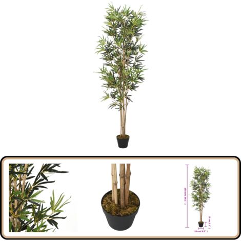 Bambusbaum Künstlich 828 Blätter 150 cm Grün - Bambus Baum - Kunstrasen - Pflanzen Deko - Indoor Pflanzen - Wohnaccessoires (1/4)