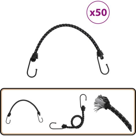 Marcobrothers Bungee-Seil Flach – 45,7 Cm Lang, 28 Mm Breit, Mit Haken, 2 Stück, Für Outdoor & Transport