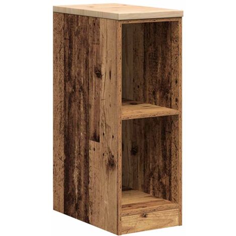 Garagenschrank Räuchereiche 60x51x85cm – Mit Kiefer-Arbeitsplatte, 2 Fächer, Bis 60kg, Für Werkstatt & Keller