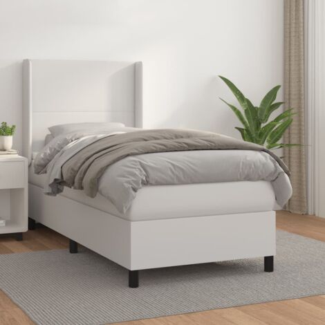Elegantes Weisses Bett 100x200 Ebenbild