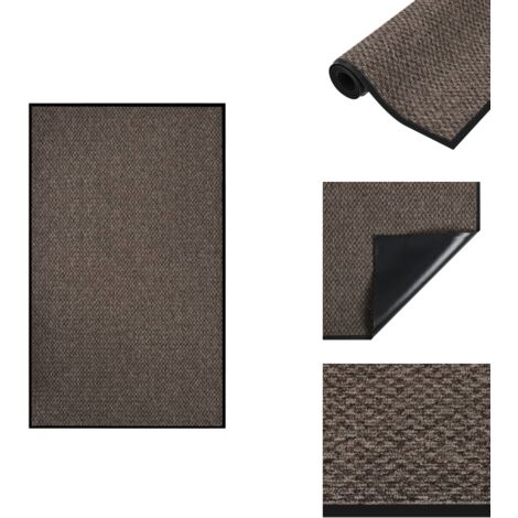Fußmatte Beige 90x150 cm - Teppich - Fußmatte - Schlingenteppich - Rutschfest - Beige