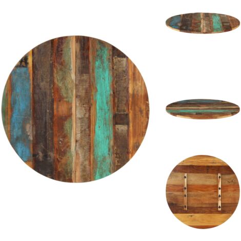 Massivholz Tischplatte Aus Mango - Rustikale Rundplatte 50cm Für DIY Möbelprojekte