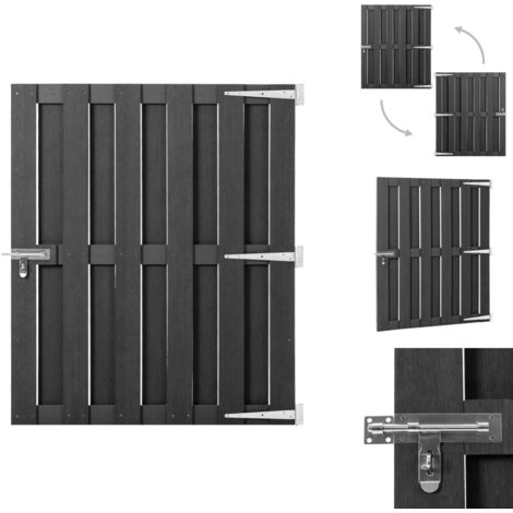 Gartentore - Living Gartentor WPC 100x112 cm Grau