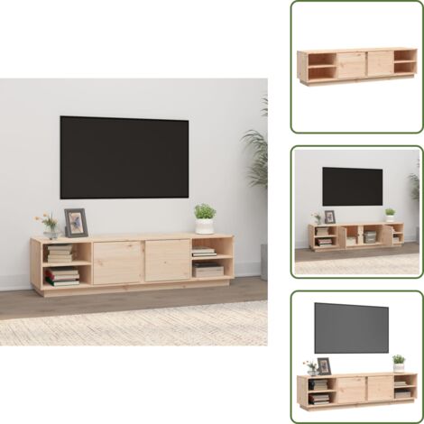TV-Schrank 100x40x45 Cm Massivholz Mahagoni - TV-Schrank - Mahagoni