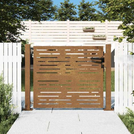 Juroupi Gartentor 85x125 Cm – Zaunelement Aus Cortenstahl Mit Baum-Design, Robust Und Wetterfest