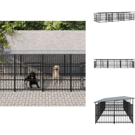 HENGMEI Hundezwinger Outdoor 400x200x150cm - Freilaufgehege Mit Schloss