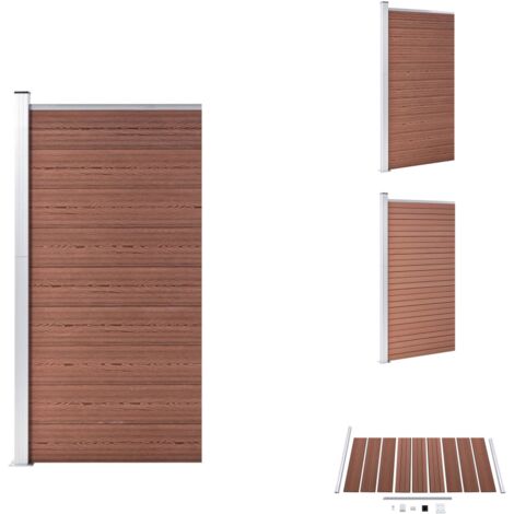 Zaunfelder - Living Zaunelement WPC 95x186 cm Braun