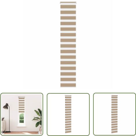 vidaXL Zebrarollo Sandbraun 45x230 cm Stoffbreite 40,9 cm Polyester