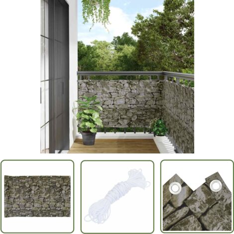 Balkonbespannung UV-Schutz, 175x550 Cm, Braun – Wetterfester Sichtschutz Aus HDPE Für Balkon, Terrasse & Garten