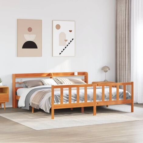 Bettgestell mit Kopfteil ohne Matratze 200x200 cm