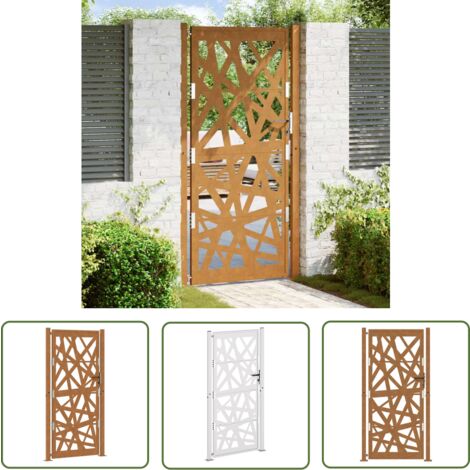 VidaXL Gartentor Mit Baumdesign - Stylisches Metalltor Für Garten