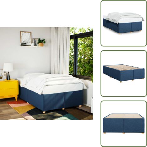 Bettgestell ohne Matratze Blau 120x190 cm Stoff