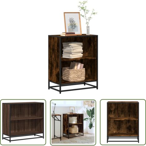vidaXL Bücherregal Räuchereiche 60x35x76 cm Holzwerkstoff (1/5)