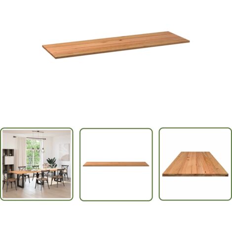 vidaXL Tischplatte Hellbraun 120x60x2 cm Massivholz Eiche Oval