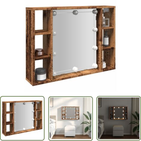 VidaXL Spiegelschrank Mit LED-Beleuchtung - Stauraum & Style Für Dein Bad