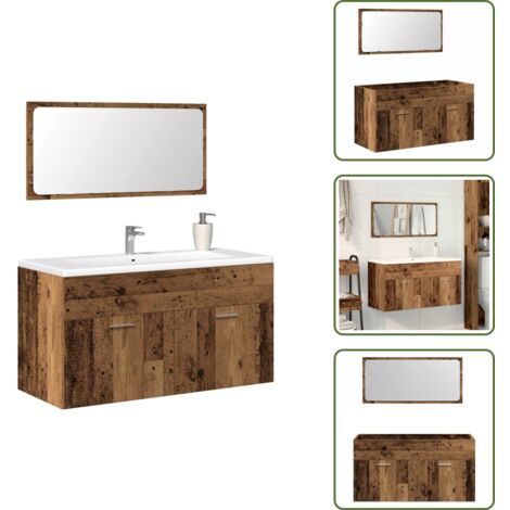 Badschrank Betongrau 65x33x60 Cm Holzwerkstoff VidaXL