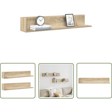 VidaXL Wandregale 2er Set Alteiche - 37x37x37cm Für Wohnzimmer & Mehr