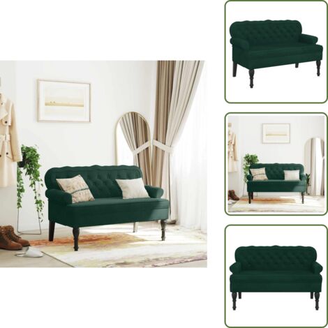 Panca con schienale nero 120x62x75,5 cm in tessuto Panche