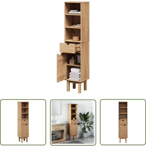 VidaXL Küchenschrank Massivholz Kiefer - 55x55x92cm Braun