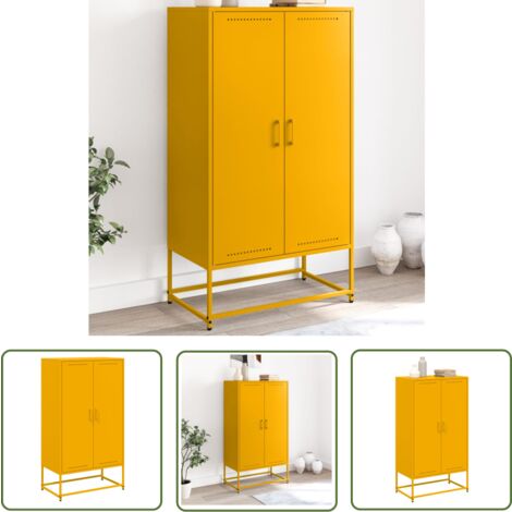 vidaXL Hoge kast 36x39x123 cm staal antracietkleurig