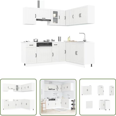 Massbinet Küchenzeile Lucca - 11-teiliges Set In Schwarz