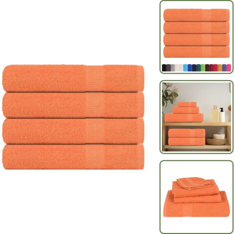 vidaXL Saunatücher 4 Stk. Anthrazit 80x200 cm 360 g/m² 100% Baumwolle