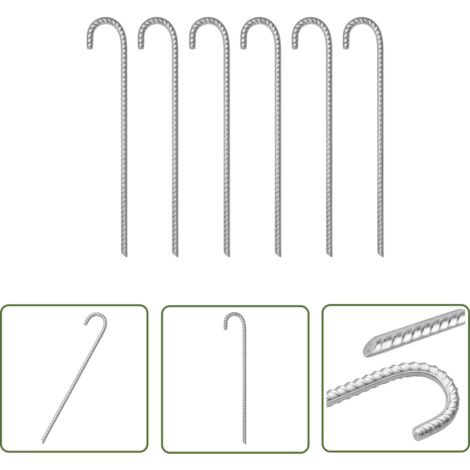 INLIFE Zeltheringe 24 Stück - 30cm Verzinkter Stahl Für Camping & Outdoor-Aktivitäten