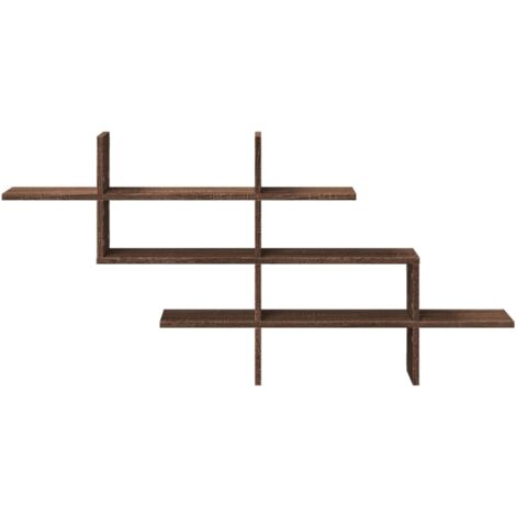 vidaXL Wandregal Braun Eichen-Optik 124,5x18x60,5 cm Holzwerkstoff