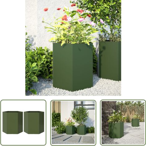 BFYDOAA Holz-Garten-Eimer Im Retro-Fass-Look – Sechseckig, 3 Größen, Für Pflanzen, Deko Innen & Außen