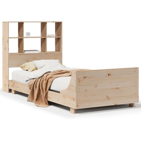 Massivholzbett ohne Matratze 75x190 cm Kiefernholz