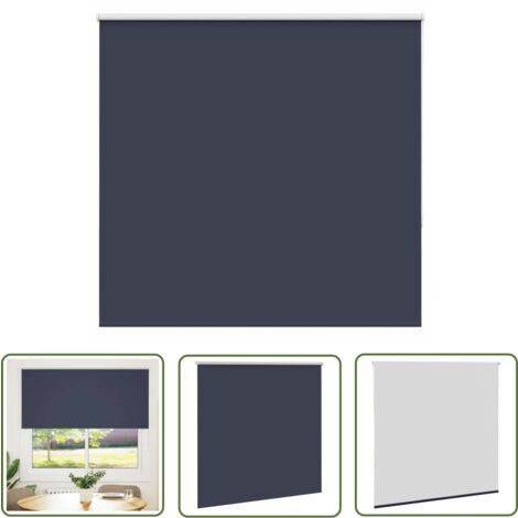 INLIFE Verdunkelungsrollo 155x150cm Schwarz - 100% Polyester | Mit Klemm- Oder Schraubmontage