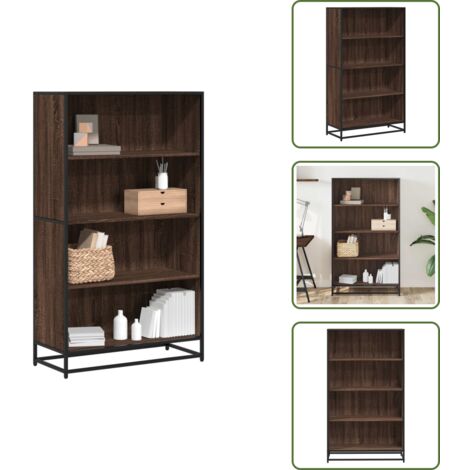 vidaXL Bücherregal Braun Eichen-Optik 80,5x35x139 cm Holzwerkstoff (1/5)