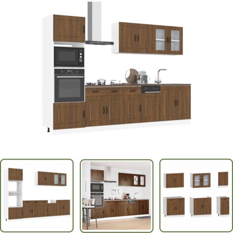 VidaXL Küchenschrank-Set 7-tlg. Kalmar Altholz-Optik - Küchenzeile Mit Unterschränken & Hängeschränken