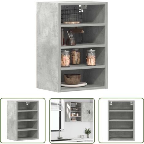 Gecheer Hängeschrank Küche 40x60 Cm - Schwarzer Wandschrank Für Küchenzeile