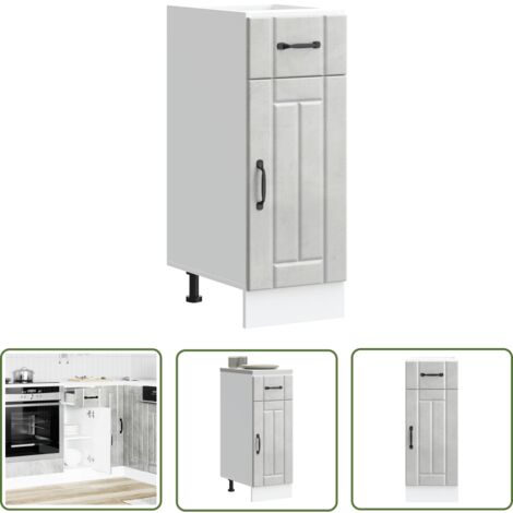 VidaXL Küchenunterschrank Lucca 50x46x81,5cm - Räuchereiche Holzwerkstoff Spülenunterschrank