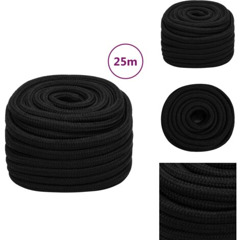 Antica Corderia Marra Seil - Geflochtenes Polyester-Seil 5mm, 20m, Weiß Mit Blauen Streifen