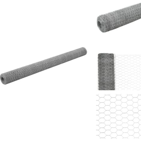 Maschengitter Zaun 25m X 1m - Verzinkter Drahtzaun Für Tiere Und Garten